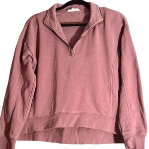 Hippie Rose Soft Pink 1/4 Zip Fleece Top